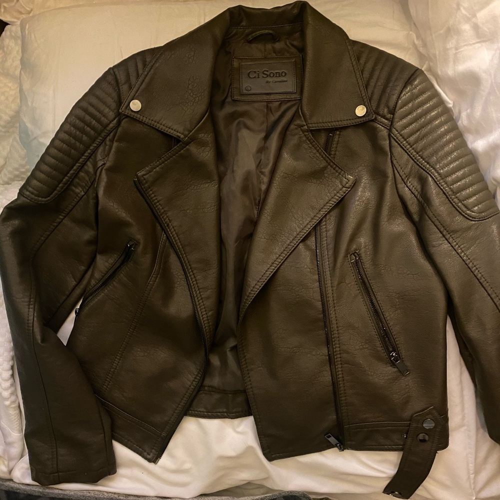 SOLD     Faux leather jacket